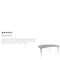 Flash Furniture Kidney Activity Table, 48" W, 72" L, 30.25" H, Laminate, Grey XU-A4872-KIDNY-GY-H-A-GG - alternate 3
