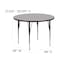 Flash Furniture Round Activity Table, Chrome, Laminate, Particleboard, Steel, Grey XU-A48-RND-GY-T-A-GG - alternate 3