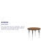 Flash Furniture Round Activity Table, Chrome, Laminate, Particleboard, Steel, Wood Grain XU-A48-RND-OAK-T-A-GG - alternate 3