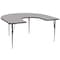 Flash Furniture Horseshoe Activity Table, Chrome, Laminate, Particleboard, Steel, Grey XU-A6066-HRSE-GY-T-A-GG - alternate 4