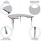 Flash Furniture Horseshoe Activity Table, Chrome, Laminate, Particleboard, Steel, Grey XU-A6066-HRSE-GY-T-A-GG - alternate 3