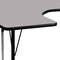Flash Furniture Horseshoe Activity Table, Chrome, Laminate, Particleboard, Steel, Grey XU-A6066-HRSE-GY-T-A-GG - alternate 10