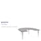 Flash Furniture Horseshoe Activity Table, Laminate, Grey XU-A6066-HRSE-GY-T-P-GG - alternate 3