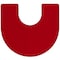 Flash Furniture Horseshoe Activity Table, Chrome, Laminate, Particleboard, Steel, Red XU-A6066-HRSE-RED-T-A-GG - alternate 3