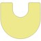 Flash Furniture Horseshoe Activity Table, Laminate, Yellow XU-A6066-HRSE-YEL-T-A-CAS-GG - alternate 3