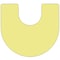 Flash Furniture Horseshoe Activity Table, Chrome, Laminate, Particleboard, Steel, Yellow XU-A6066-HRSE-YEL-T-A-GG - alternate 2