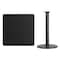 Flash Furniture Square Laminate Table, Laminate Top, Wood Grain XU-BLKTB-3636-TR24B-GG - alternate 2