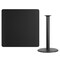 Flash Furniture Square Laminate Table, Laminate Top, Wood Grain XU-BLKTB-4242-TR24B-GG - alternate 3