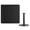 Flash Furniture Square Laminate Table, Laminate Top, Wood Grain XU-BLKTB-4242-TR24-GG - alternate 3