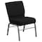 Flash Furniture Fabric Church Chair, Black XU-CH0221-BK-SV-BAS-GG - alternate 2