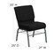 Flash Furniture Fabric Church Chair, Black XU-CH0221-BK-SV-BAS-GG - alternate 8