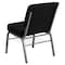 Flash Furniture Fabric Church Chair, Black XU-CH0221-BK-SV-BAS-GG - alternate 6