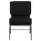 Flash Furniture Fabric Church Chair, Black XU-CH0221-BK-SV-BAS-GG - alternate 7