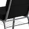 Flash Furniture Fabric Church Chair, Black XU-CH0221-BK-SV-BAS-GG - alternate 5