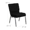 Flash Furniture 21''W Black Fabric Stacking Church Chair XU-CH0221-BK-SV-GG - alternate 2
