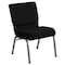 Flash Furniture 21''W Black Fabric Stacking Church Chair XU-CH0221-BK-SV-GG - alternate 5