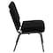 Flash Furniture 21''W Black Fabric Stacking Church Chair XU-CH0221-BK-SV-GG - alternate 8