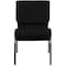Flash Furniture 21''W Black Fabric Stacking Church Chair XU-CH0221-BK-SV-GG - alternate 10