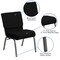 Flash Furniture 21''W Black Fabric Stacking Church Chair XU-CH0221-BK-SV-GG - alternate 9
