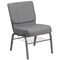 Flash Furniture Fabric Church Chair, Gray XU-CH0221-GY-SV-BAS-GG - alternate 7