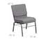 Flash Furniture Fabric Church Chair, Gray XU-CH0221-GY-SV-BAS-GG - alternate 3