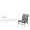 Flash Furniture Fabric Church Chair, Gray XU-CH0221-GY-SV-BAS-GG - alternate 2