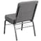 Flash Furniture Fabric Church Chair, Gray XU-CH0221-GY-SV-BAS-GG - alternate 6