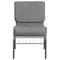 Flash Furniture Fabric Church Chair, Gray XU-CH0221-GY-SV-BAS-GG - alternate 10