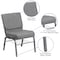 Flash Furniture Fabric Church Chair, Gray XU-CH0221-GY-SV-BAS-GG - alternate 9