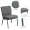 Flash Furniture Fabric Church Chair, Gray XU-CH0221-GY-SV-GG - alternate 3