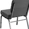Flash Furniture Fabric Church Chair, Gray XU-CH0221-GY-SV-GG - alternate 7