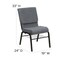 Flash Furniture Fabric Church Chair, Gray XU-CH-60096-BEIJING-GY-BAS-GG - alternate 8