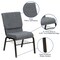 Flash Furniture Fabric Church Chair, Gray XU-CH-60096-BEIJING-GY-BAS-GG - alternate 7