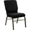 Flash Furniture Dot Fabric Church Chair, Black XU-CH-60096-BK-BAS-GG - alternate 3