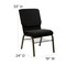 Flash Furniture Dot Fabric Church Chair, Black XU-CH-60096-BK-BAS-GG - alternate 5