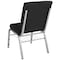 Flash Furniture Fabric Church Chair, Black XU-CH-60096-BK-SV-BAS-GG - alternate 3