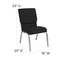 Flash Furniture Fabric Church Chair, Black XU-CH-60096-BK-SV-GG - alternate 6
