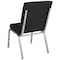 Flash Furniture Fabric Church Chair, Black XU-CH-60096-BK-SV-GG - alternate 2