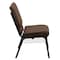 Flash Furniture Fabric Church Chair w/Book Rack, Brown XU-CH-60096-BN-BAS-GG - alternate 3