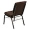 Flash Furniture Fabric Church Chair w/Book Rack, Brown XU-CH-60096-BN-BAS-GG - alternate 6