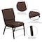 Flash Furniture Fabric Church Chair w/Book Rack, Brown XU-CH-60096-BN-BAS-GG - alternate 4