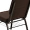 Flash Furniture Fabric Church Chair w/Book Rack, Brown XU-CH-60096-BN-BAS-GG - alternate 8