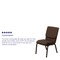 Flash Furniture Fabric Church Chair, Brown XU-CH-60096-BN-GG - alternate 6