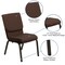 Flash Furniture Fabric Church Chair, Brown XU-CH-60096-BN-GG - alternate 7