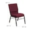 Flash Furniture Fabric Church Chair w/Book Pouch, Brgundy XU-CH-60096-BYXY56-BAS-GG - alternate 10