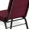 Flash Furniture Fabric Church Chair w/Book Pouch, Brgundy XU-CH-60096-BYXY56-BAS-GG - alternate 6