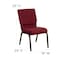 Flash Furniture Fabric Church Chair, Gold Frame, Burgundy XU-CH-60096-BY-GG - alternate 4