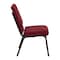 Flash Furniture Fabric Church Chair, Gold Frame, Burgundy XU-CH-60096-BY-GG - alternate 3