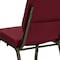 Flash Furniture Fabric Church Chair, Gold Frame, Burgundy XU-CH-60096-BY-GG - alternate 7