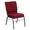 Flash Furniture Fabric Church Chair w/Book Rack, Burgundy XU-CH-60096-BY-SILV-BAS-GG - alternate 4